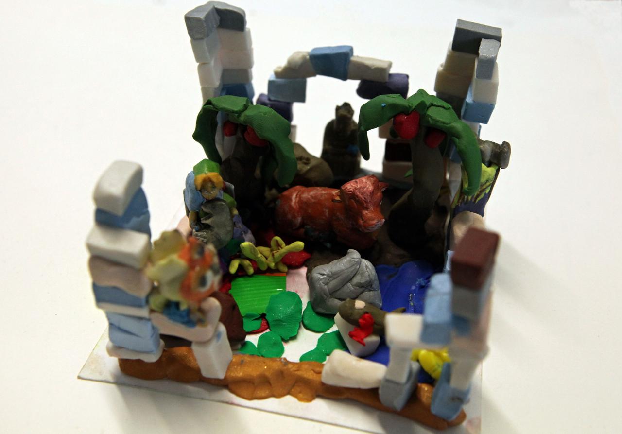 An example of a multicolored, multi-material 3D-printed object.