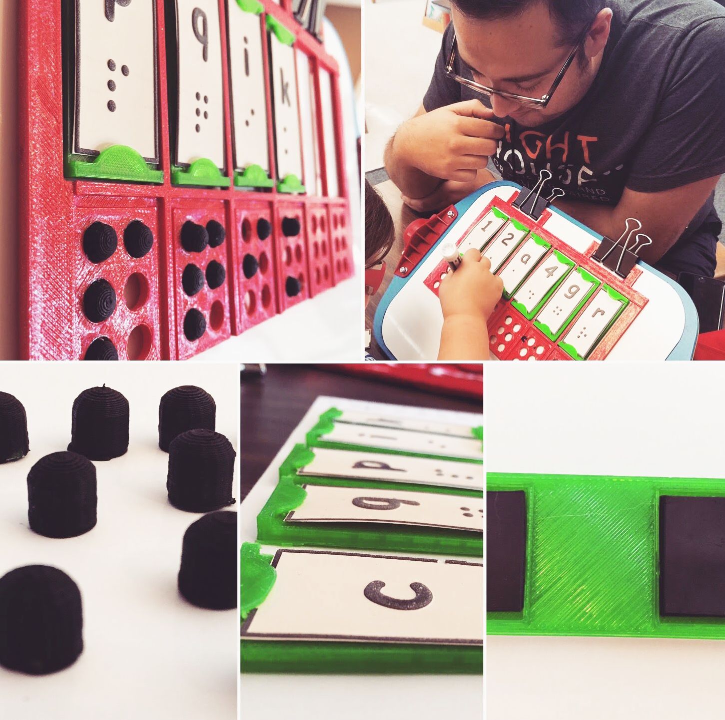3D-printed learning aids in the classroom. 