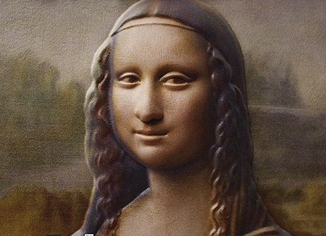 A touchable version of the Mona Lisa and George Washington Crossing the Delaware (as seen above).